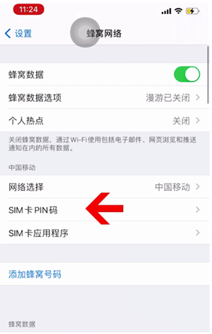 两当苹果14维修网分享如何给iPhone14的SIM卡设置密码 