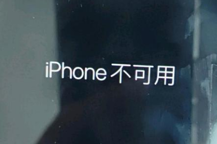 两当苹果服务网点分享锁屏界面显示“iPhone 不可用”如何解决 